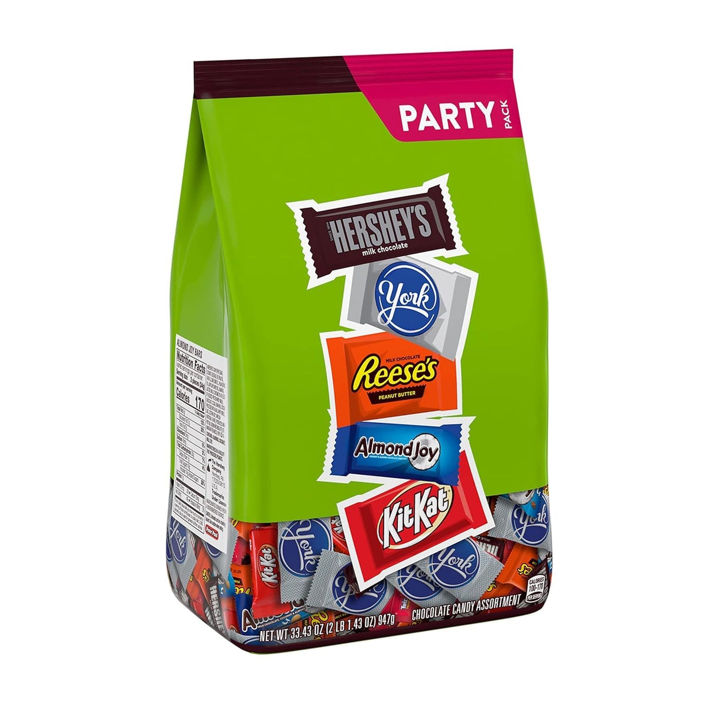 HERSHEY'S Assorted Chocolate Flavored Candy Party Pack, Halloween Candy, 30.22 oz - Collins Global Snack Store
