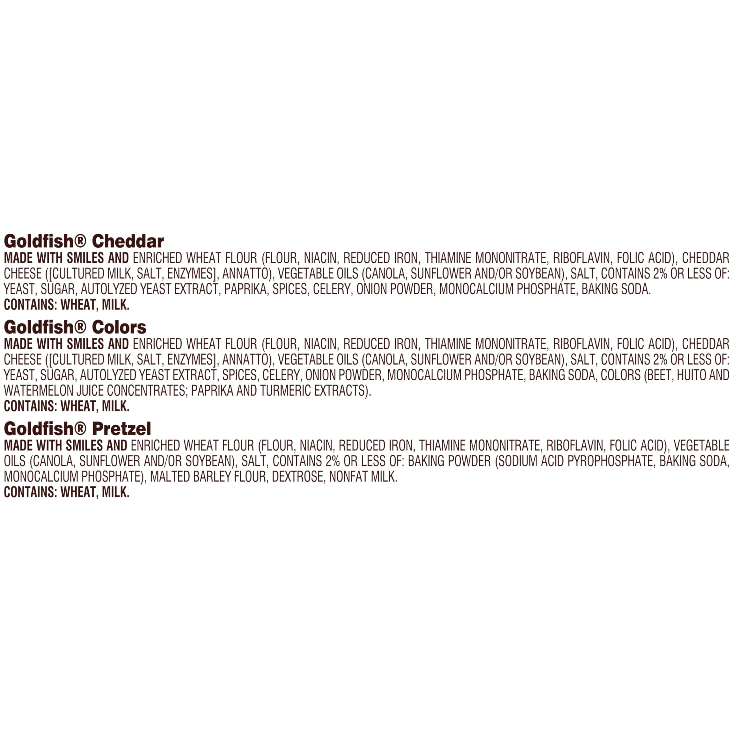 Goldfish Crackers Big Smiles Variety Pack with Cheddar, Colors, and Pretzels, Snack Packs, 30 Ct - Collins Global Snack Store