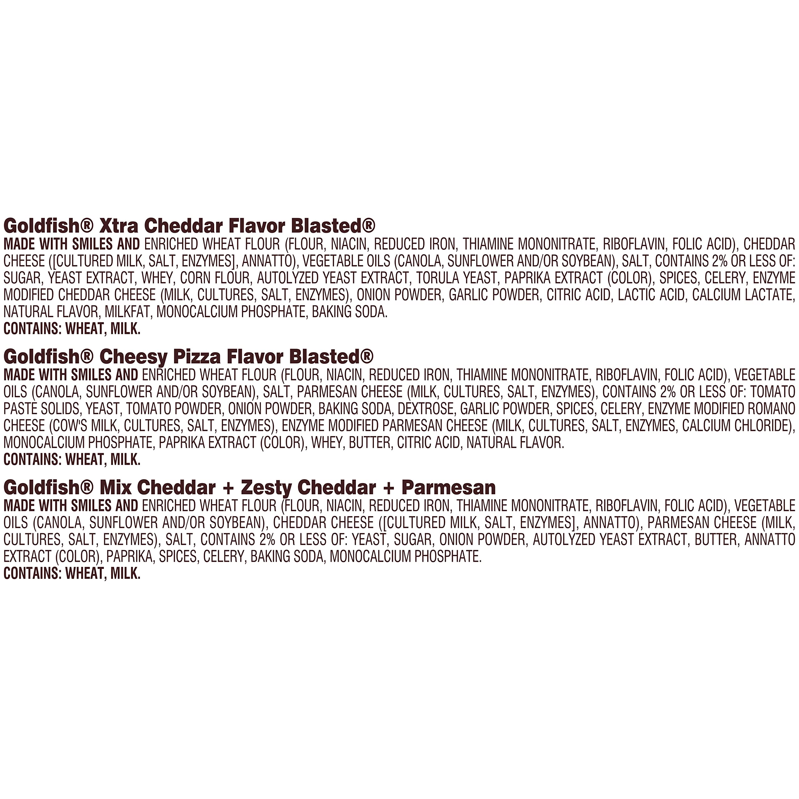 Goldfish Crackers Big Smiles Variety Pack with Cheddar, Colors, and Pretzels, Snack Packs, 30 Ct - Collins Global Snack Store