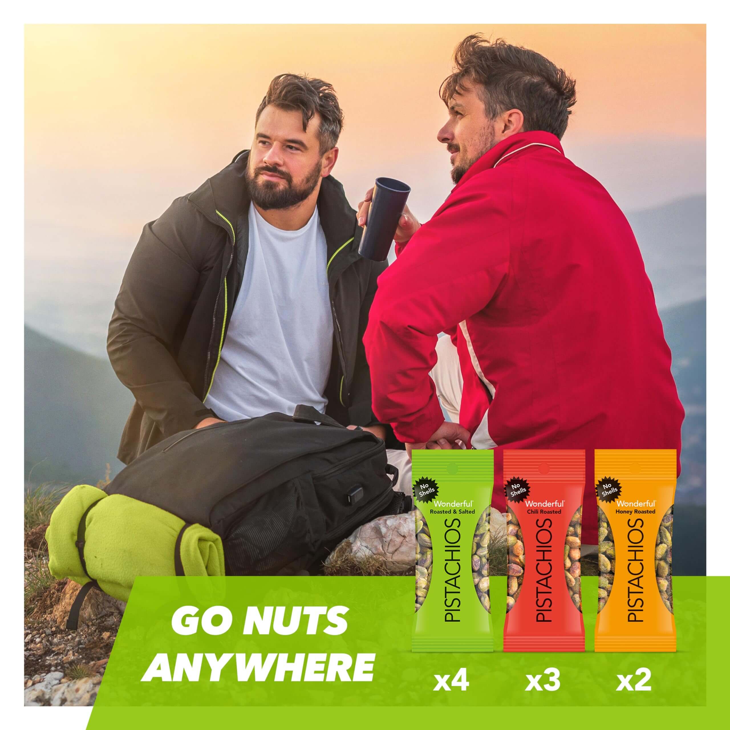 Wonderful Pistachios No Shells, 3 Flavors Mixed Variety Pack of 9 (0.75 Ounce), Roasted & Salted Nuts (4), Chili (3), Honey (2), Protein Snacks, Gluten Free, Pantry Staples, Healthy Snacks Variety Pack for Adults, Stocking Stuffers - Collins Global Snack Store