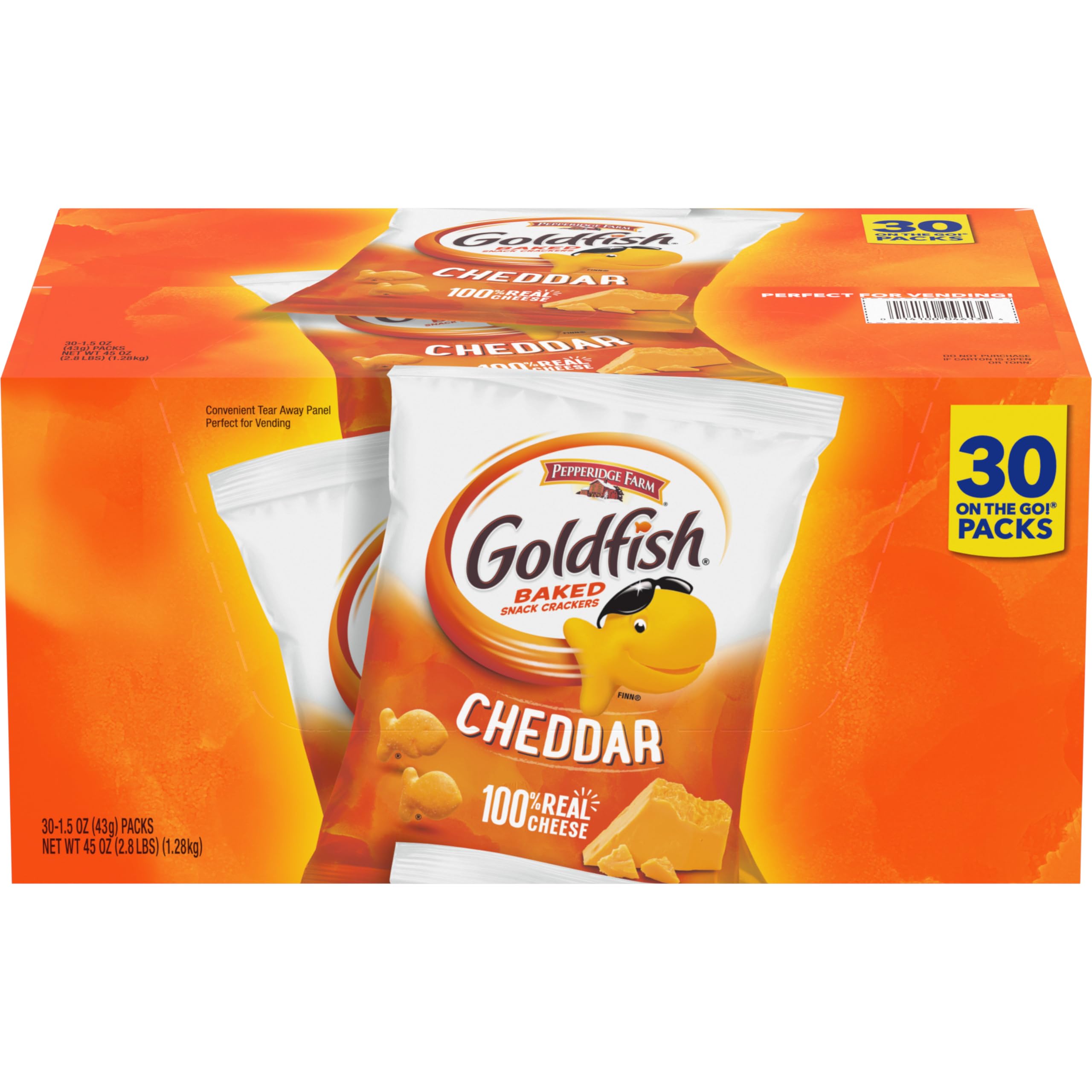 Goldfish Crackers Big Smiles Variety Pack | Cheddar, Colors & Pretzels | 30 Snack Packs