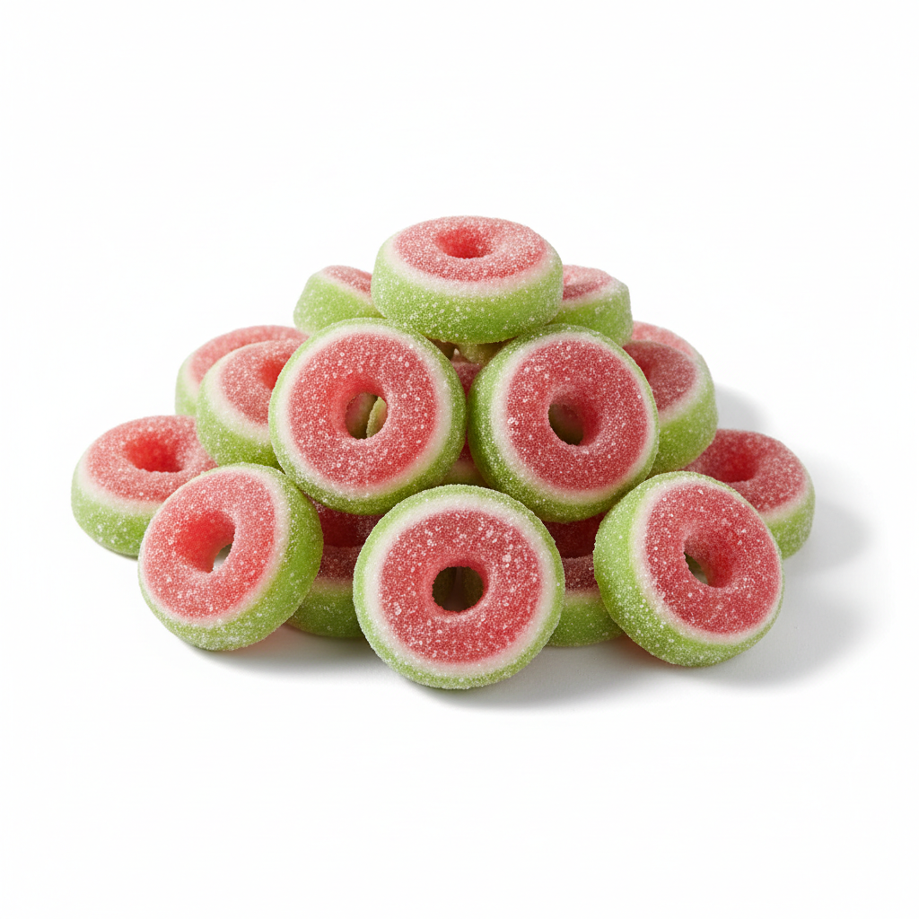 Albanese Watermelon Rings 8 oz – Soft & Chewy Watermelon Gummy Candy