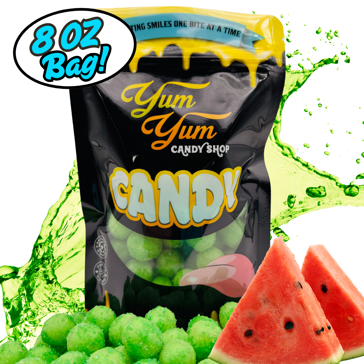 Extreme Sour Balls Candy – Cherry, Green Apple, Blue Raspberry | Yum Yum Candy Shop