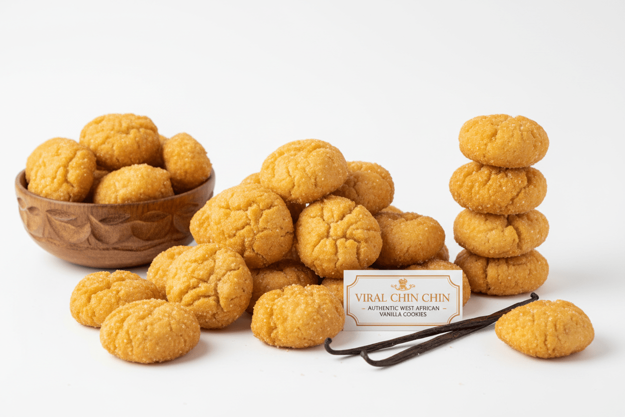 TikTok Viral Chin Chin - Authentic West African Vanilla Cookies | Traditional Nigerian Snack (6 oz)