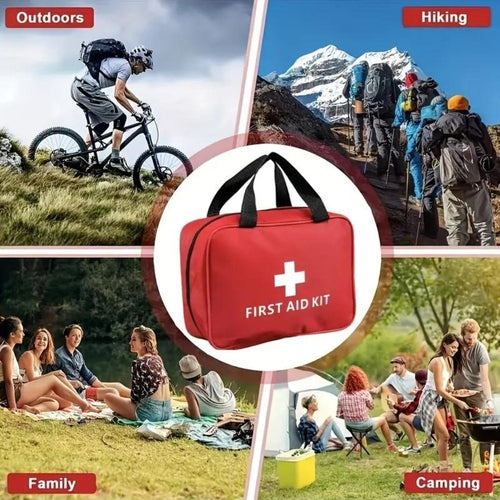 173-Piece Large First Aid Kit – Portable Bag for Outdoor Hunting & Hiking