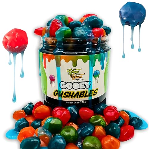 Gooey Gushables Sour Blue Raspberry in Liquid Candy Sauce by Yum Yum