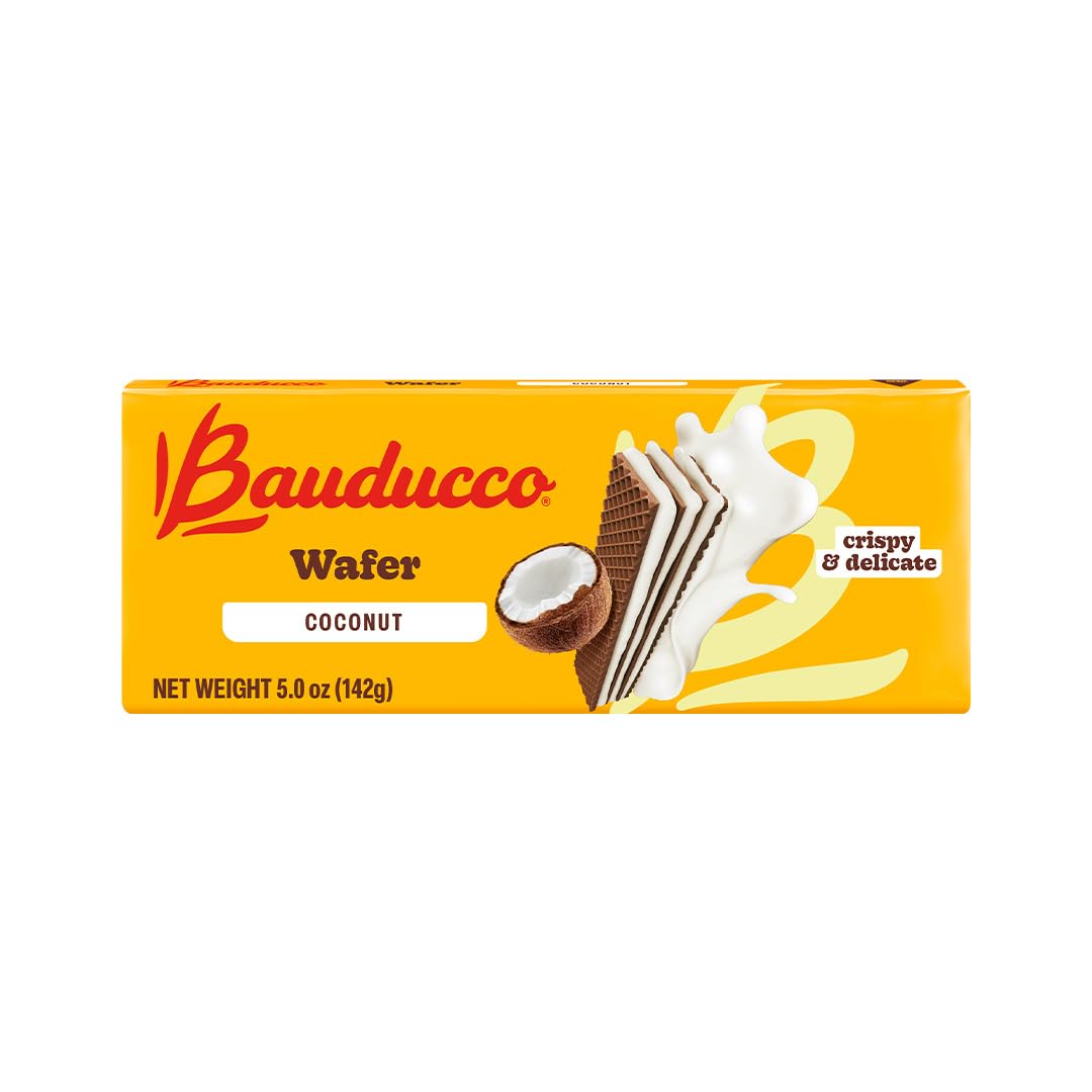 Bauducco Chocolate & Vanilla Wafer Cookies - Convenient Single Serve Wafer Cookies With 3 Layers of Cream - Delicious Sweet Snack on the go or Dessert 28.2oz (Pack of 20) - Collins Global Snack Store