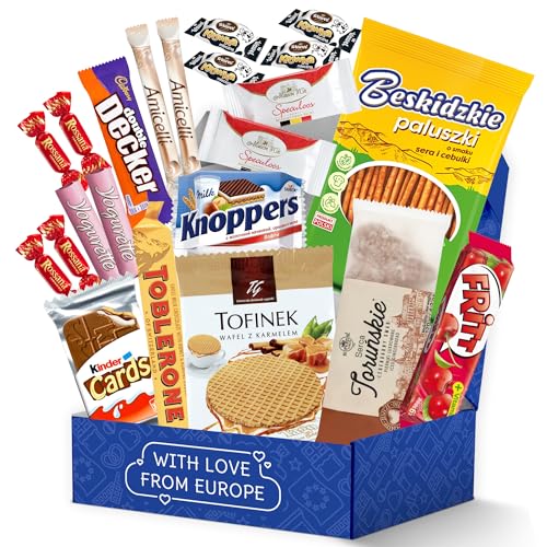 European Snack Box – 22 Authentic Snacks from Italy, Germany, Poland, Netherlands, Belgium, Switzerland, UK, Curated International Treats for a Delicious Taste Adventure - Collins Global Snack Store