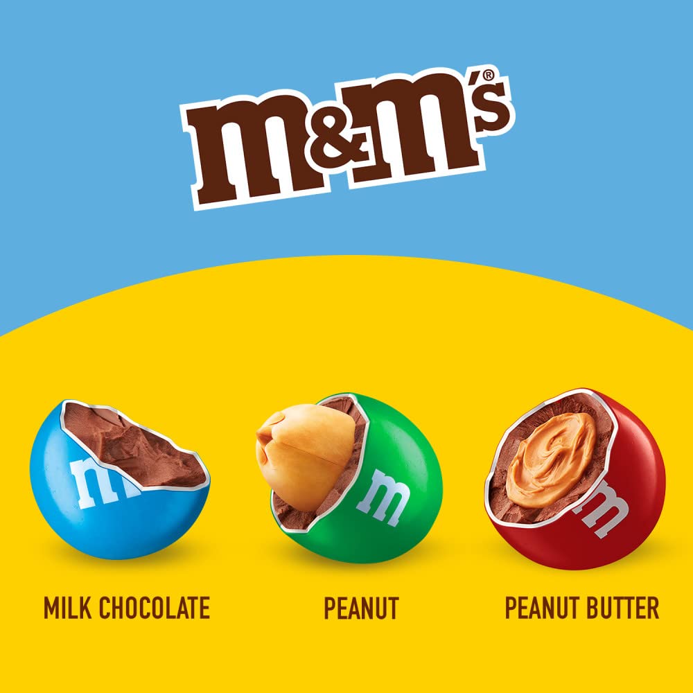 Mars M&M'S Peanut, M&M'S Caramel, SNICKERS Original, SNICKERS Peanut Butter Squared, TWIX Original and TWIX Cookie Dough Variety Pack Full Size Individually Wrapped Milk Chocolate Candy Bars, 18 Ct - Collins Global Snack Store