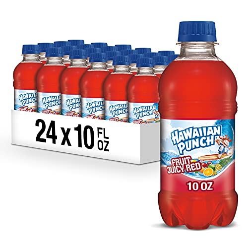 Hawaiian Punch Fruit Juicy Red Fruit Juice Drink, 10 Fl Oz Bottles, 24 Count (4 Packs Of 6), Ready-to-drink, On-the-go, Caffeine-free, Carbonation-free, Gluten-free, Excellent Source Of Vitamin C - Collins Global Snack Store