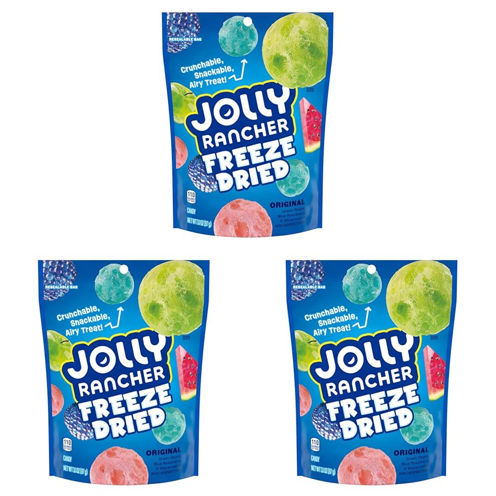 JOLLY RANCHER Freeze Dried Original Fruit Flavored Candy - Viral TikTok Trending (3.1 oz)