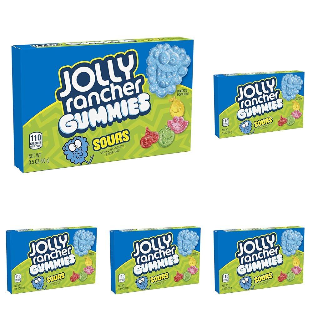 JOLLY RANCHER Sour Gummies Assorted Fruit Flavored Candy, 6.5 oz Bag