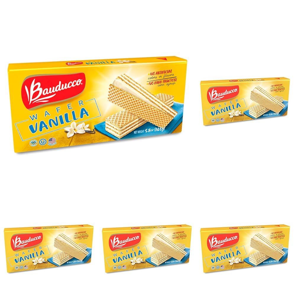 Bauducco Chocolate & Vanilla Wafer Cookies - Convenient Single Serve Wafer Cookies With 3 Layers of Cream - Delicious Sweet Snack on the go or Dessert 28.2oz (Pack of 20) - Collins Global Snack Store