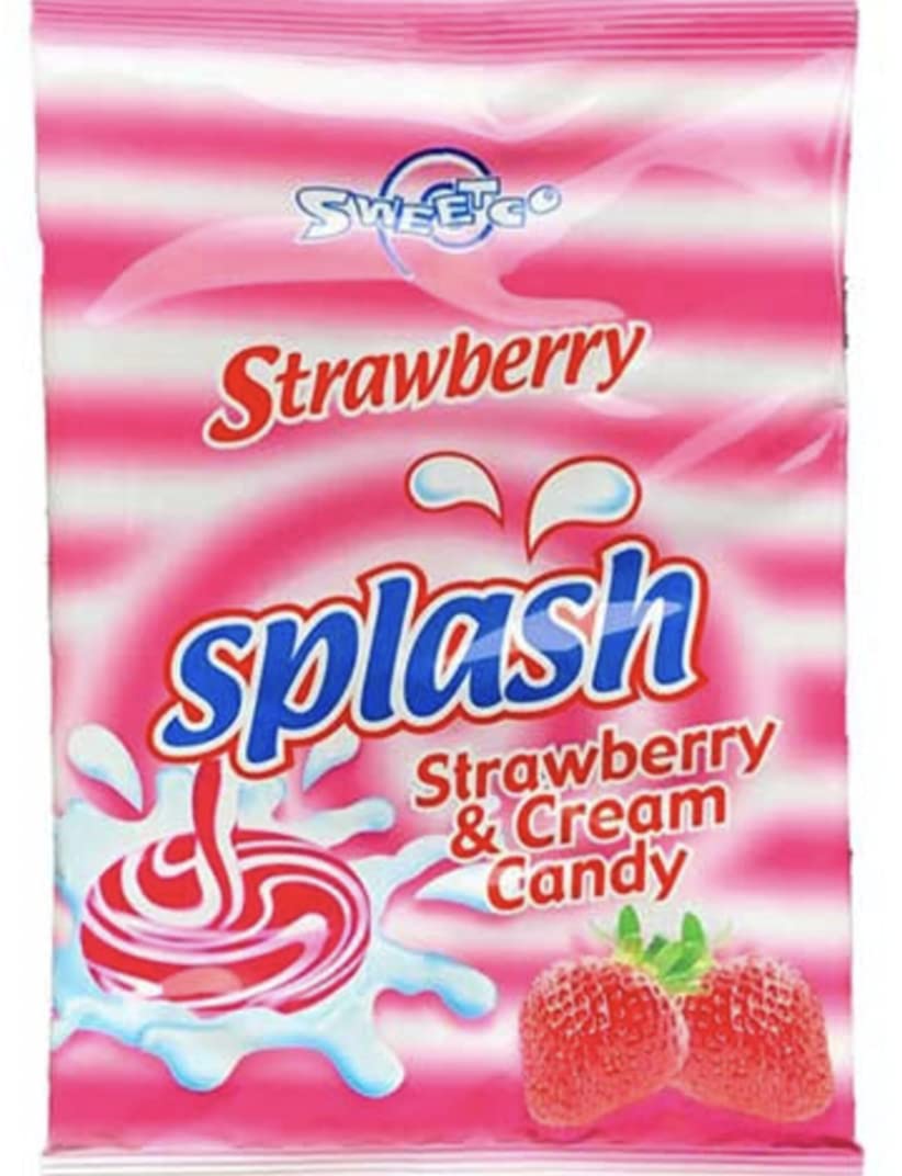 Splash - Nigerian Strawberry and Cream Flavored Candy [48 pieces] - Collins Global Snack Store