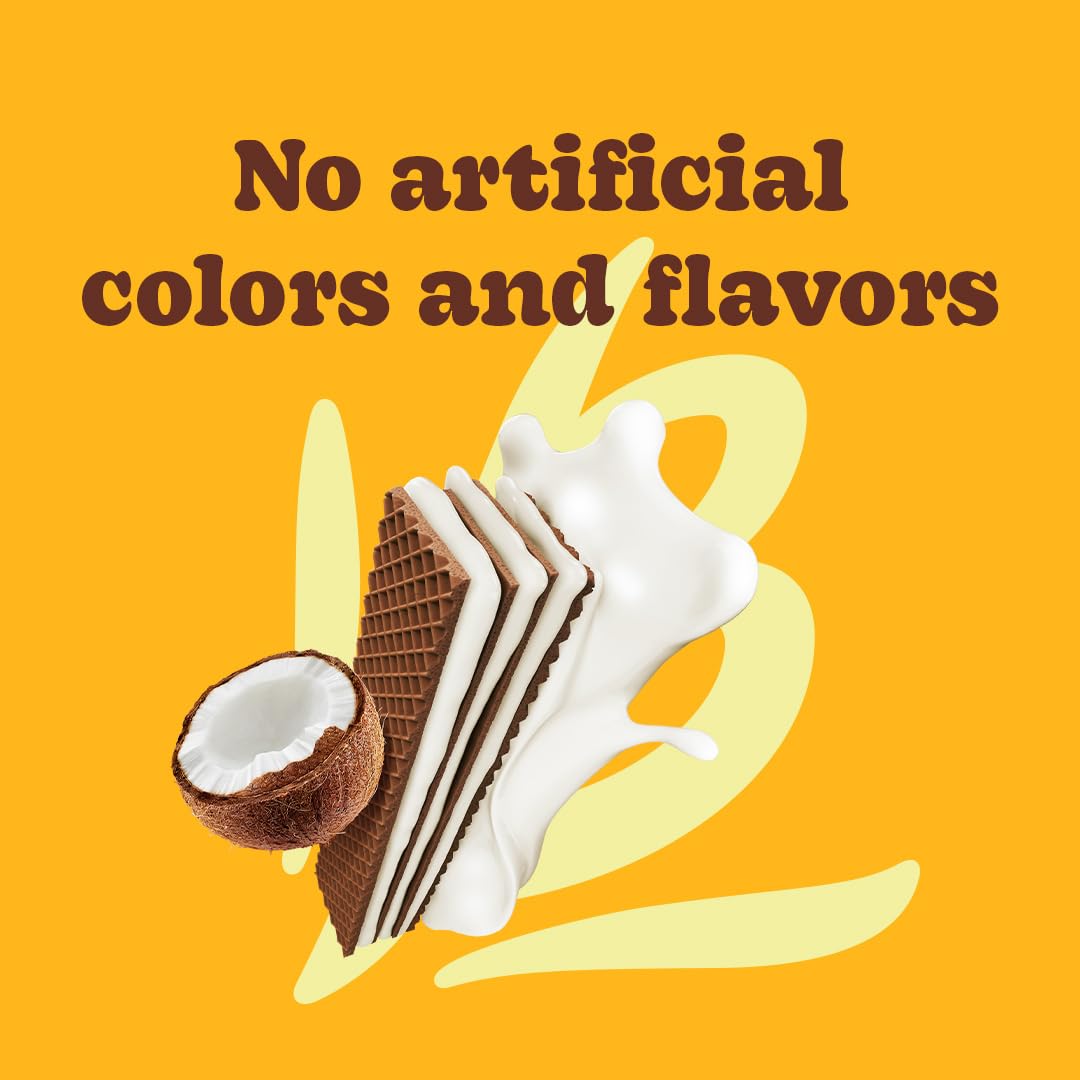 Bauducco Chocolate & Vanilla Wafer Cookies - Convenient Single Serve Wafer Cookies With 3 Layers of Cream - Delicious Sweet Snack on the go or Dessert 28.2oz (Pack of 20) - Collins Global Snack Store