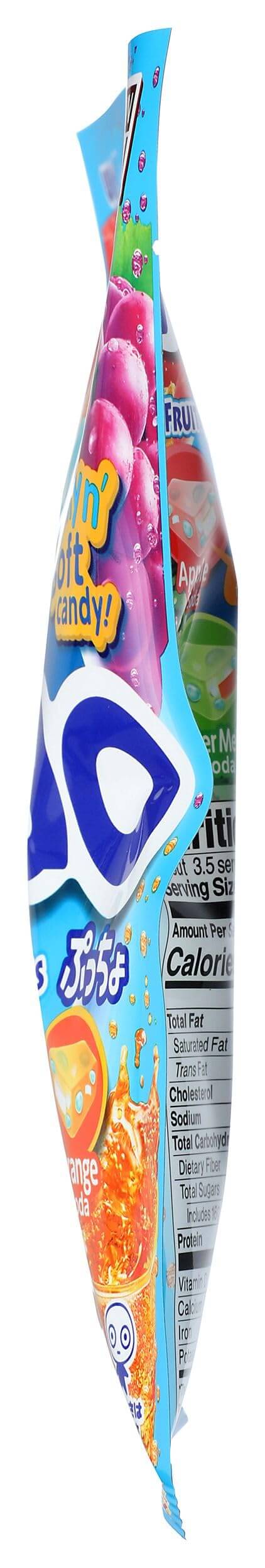 Puchao Japanese Chewy Candy, 4 Fruit Soda Flavors - Apple, Watermelon, Grape, Orange, Soft Candy with Fizzy Gummy Bits Inside, As Seen on TikTok, Variety Pack, Product of Japan - Collins Global Snack Store