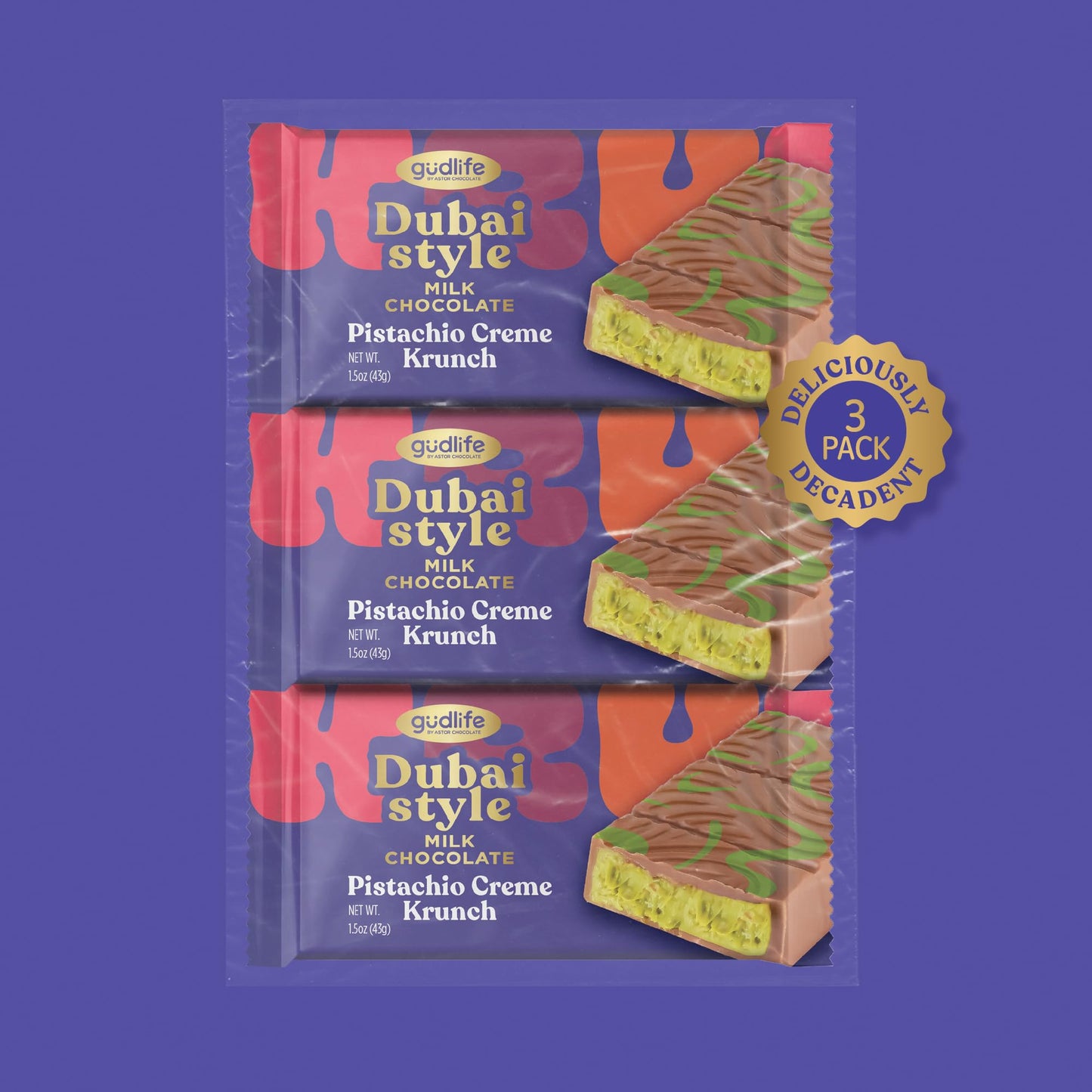 Dubai Chocolate Bars by Gudlife - Premium Gourmet Chocolate Gift Set