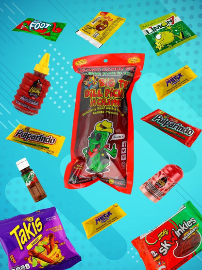Chamoy Pickle Kit, Mexican Candy Mix Ready to make the Famous TikTok Trend, Includes Original Alamo Dill Pickle, Baby Lucas, Lucas Gusano, Skwinkles Salsaghetti &amp; Pulparindo by LookOn - Collins Global Snack Store