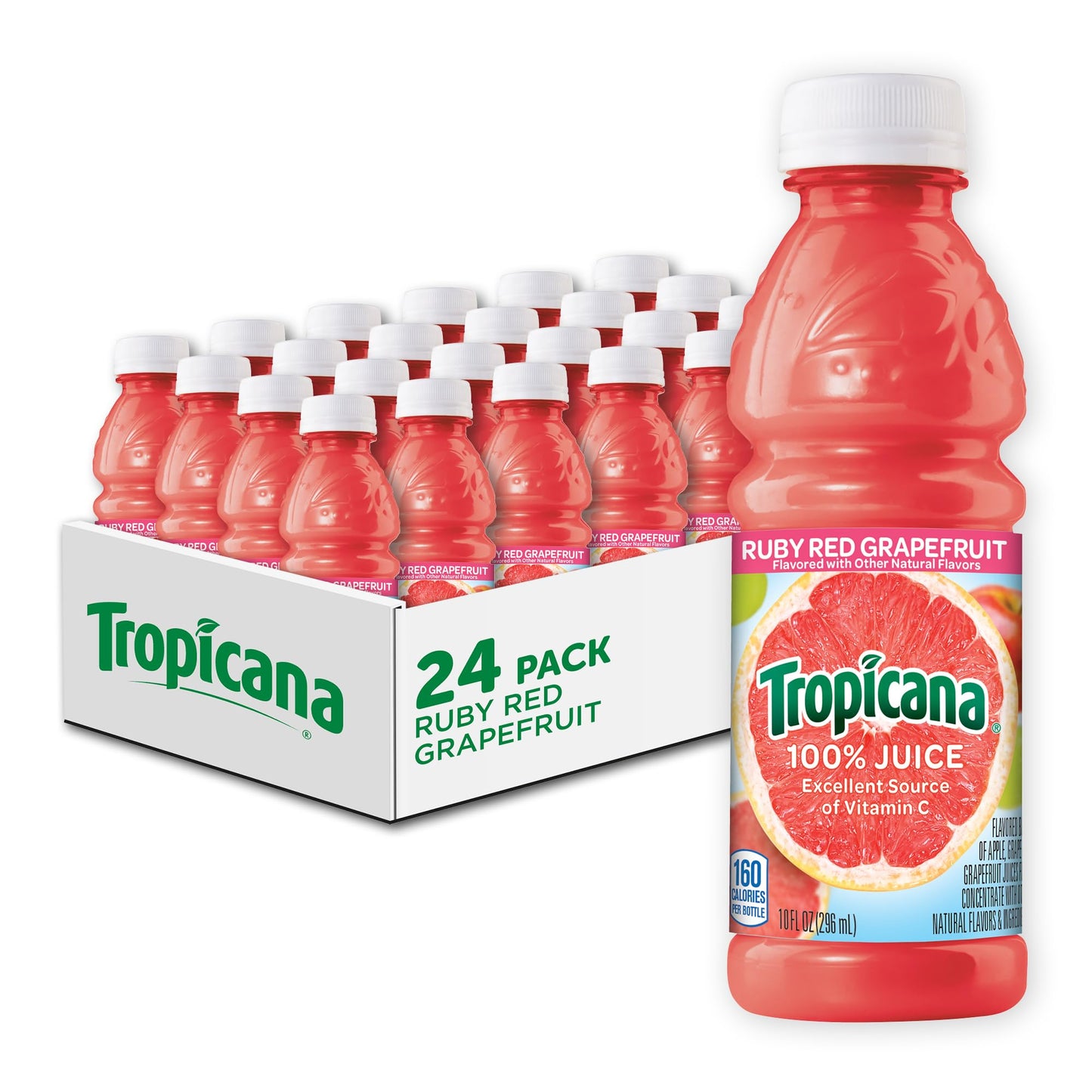 Tropicana 100% Juice Variety Pack - Orange, Apple & Fruit Medley (10 oz, Pack of 24)