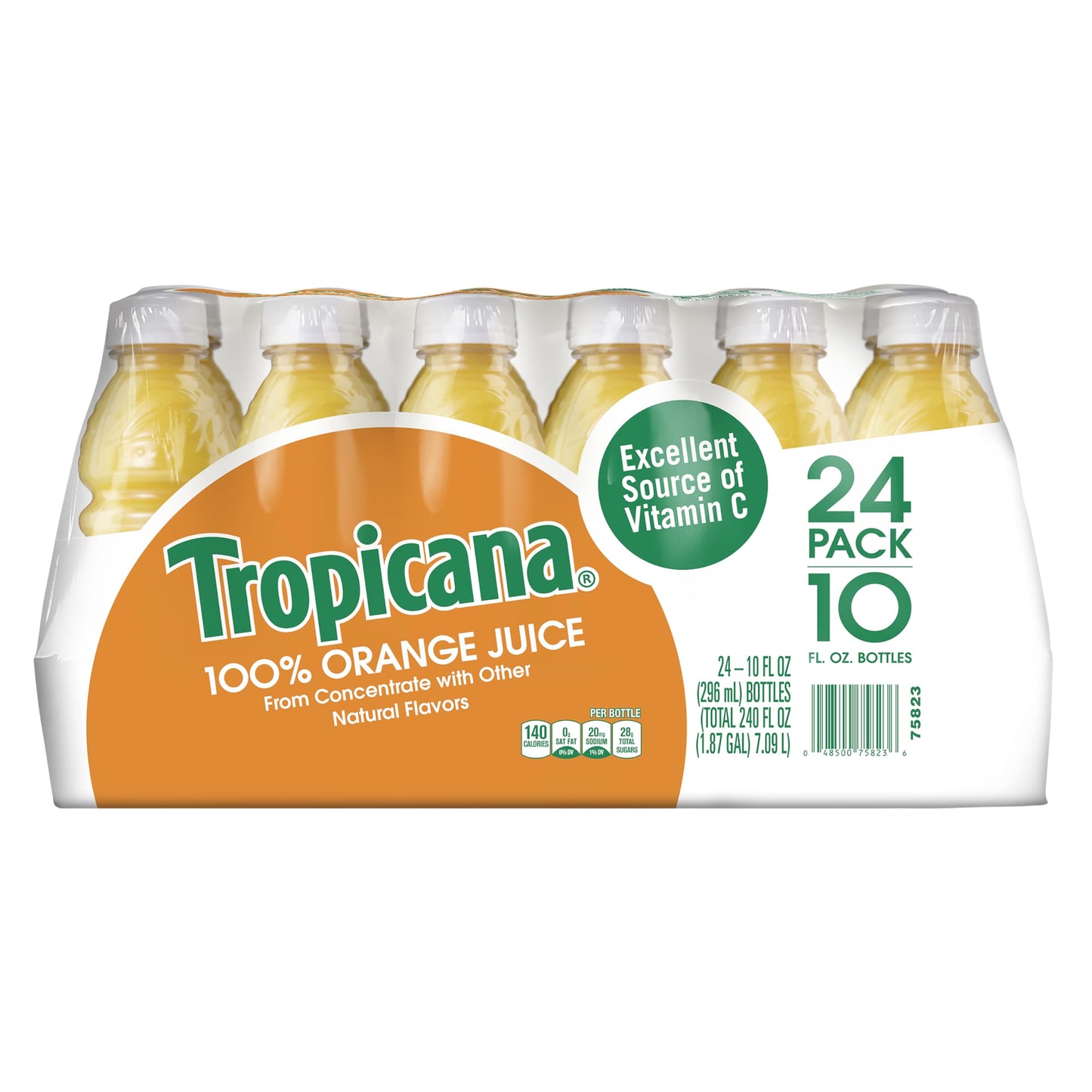Tropicana 100% Juice Variety Pack - Orange, Apple & Fruit Medley (10 oz, Pack of 24)
