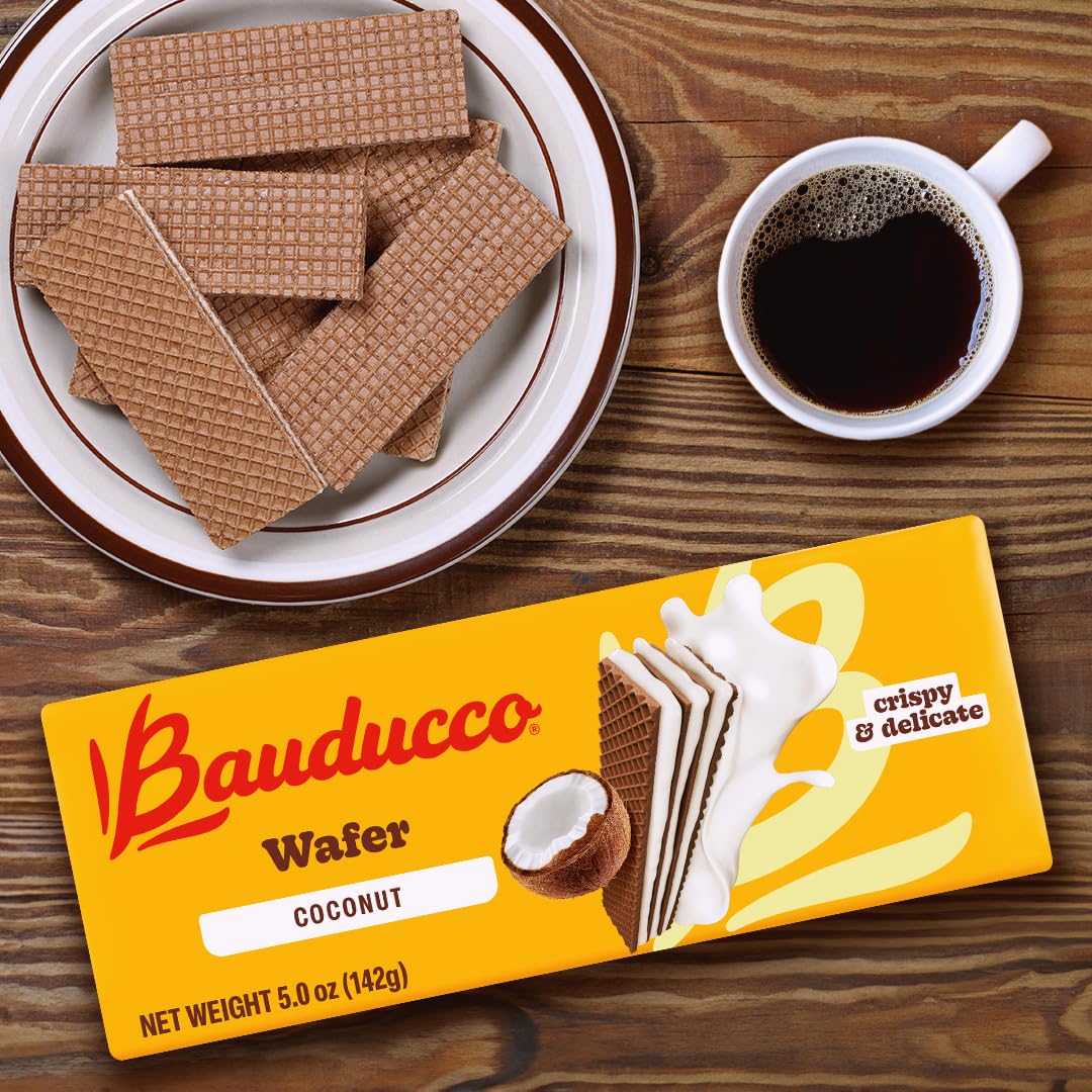 Bauducco Chocolate & Vanilla Wafer Cookies - Convenient Single Serve Wafer Cookies With 3 Layers of Cream - Delicious Sweet Snack on the go or Dessert 28.2oz (Pack of 20) - Collins Global Snack Store