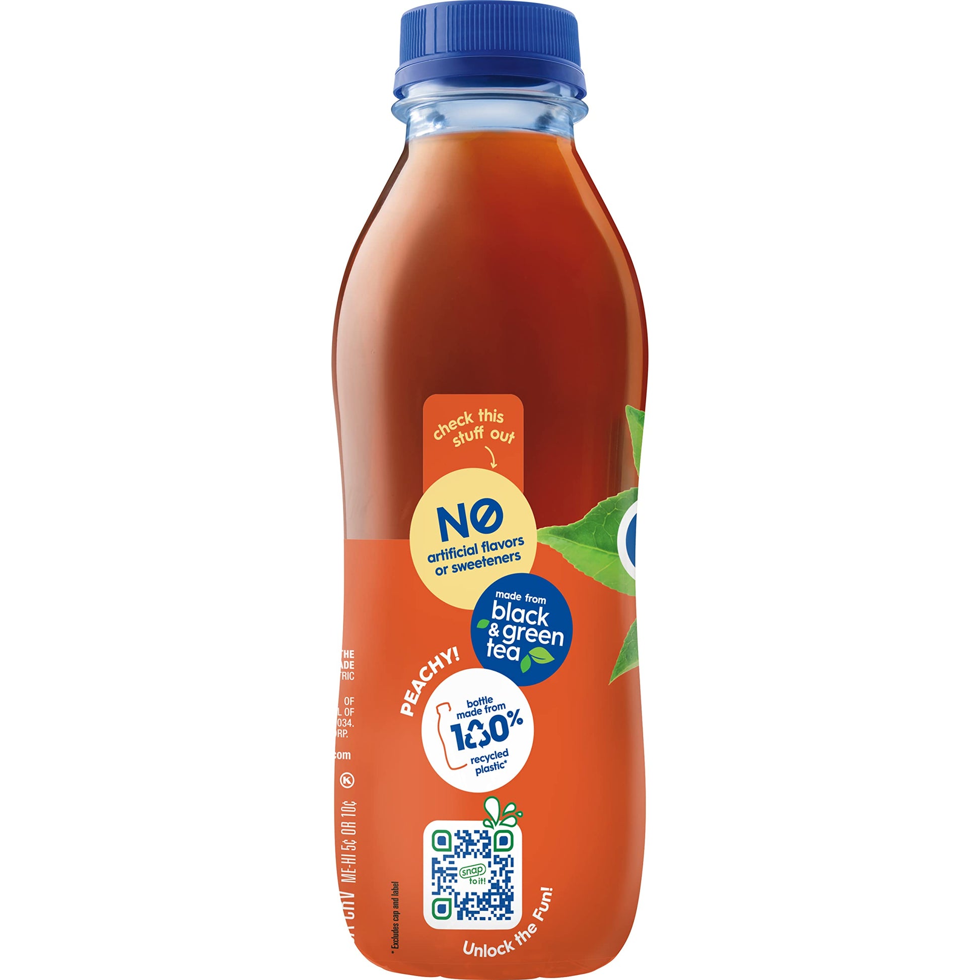 Snapple Zero Sugar Peach Tea, 16 fl oz recycled plastic bottle (Pack of 12) - Collins Global Snack Store