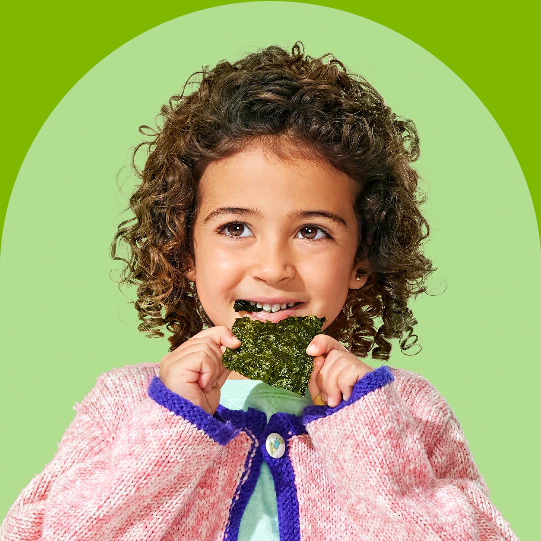 gimMe Organic Roasted Seaweed Sheets, Sea Salt, Keto, Vegan, Gluten Free, Great Source of Iodine and Omega 3’s, Healthy On-The-Go Snack for Kids & Adults, #1 Sea Salt, 0.17 Ounce (Pack of 20) - Collins Global Snack Store
