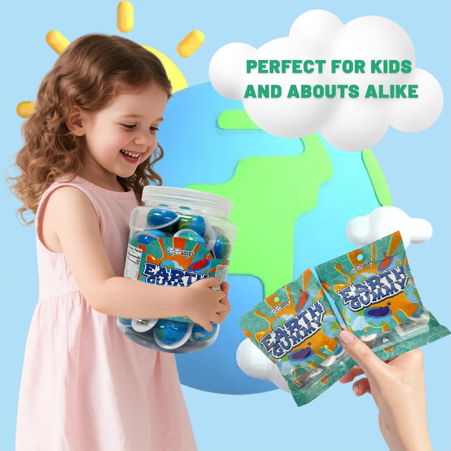 Lucky Boys Eyeball Gummy Candy - 30 Pieces with Fruity Liquid Center | Halloween Party Treat