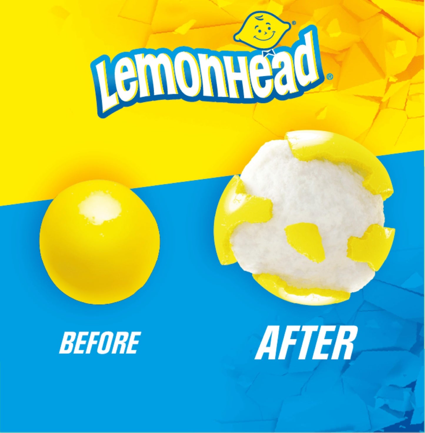 Lemonhead Freeze Dried Candy - Viral TikTok Trending, Lemon Flavored, Recloseable Bag (4.0 oz)