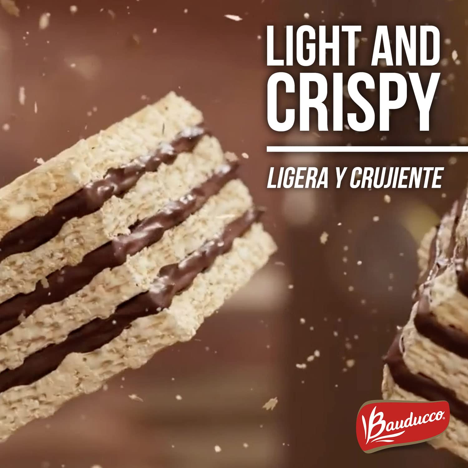 Bauducco Chocolate & Vanilla Wafer Cookies - Convenient Single Serve Wafer Cookies With 3 Layers of Cream - Delicious Sweet Snack on the go or Dessert 28.2oz (Pack of 20) - Collins Global Snack Store