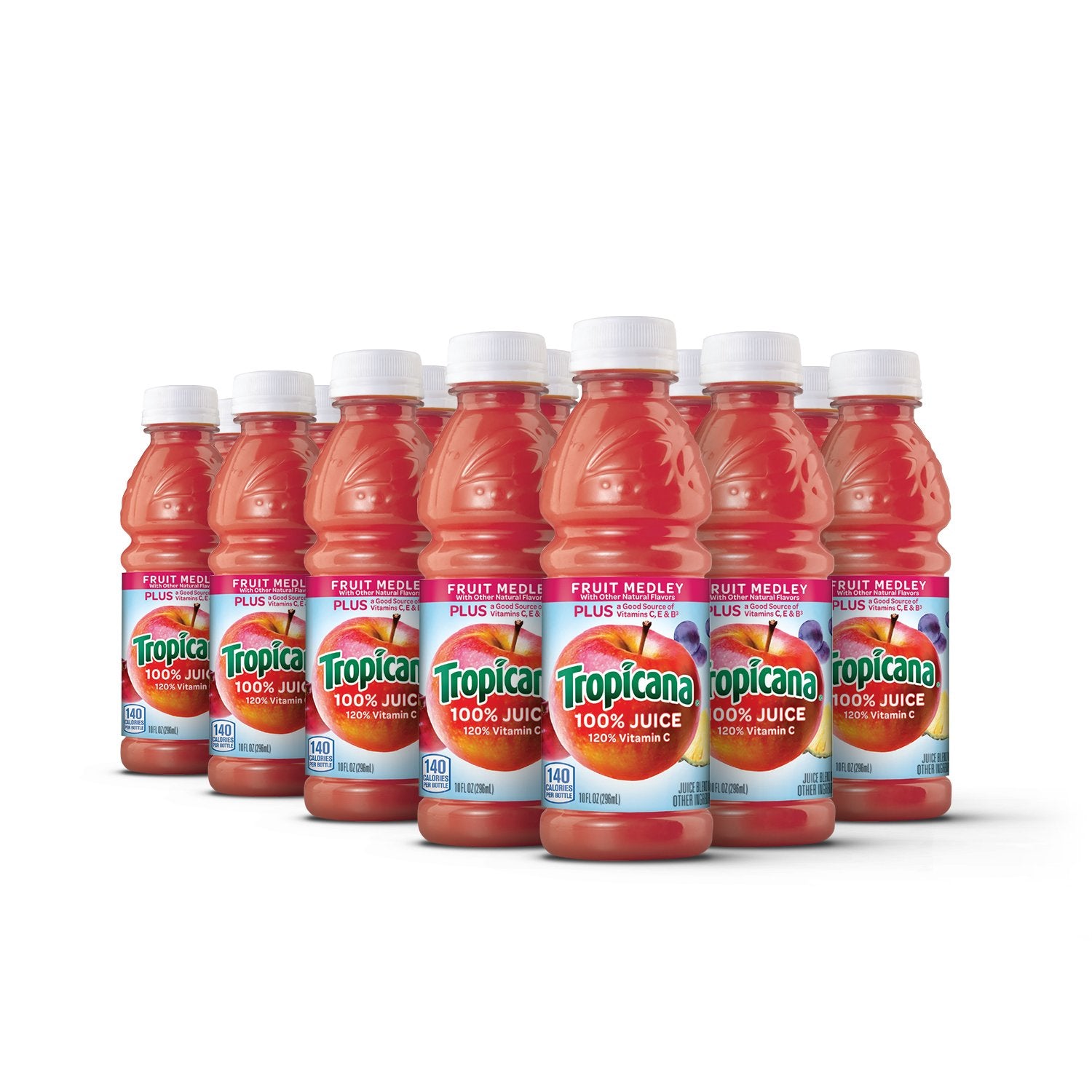 Tropicana 100% Juice 3-flavor Classic Variety Pack,10 Fl Oz (Pack of 24) - Collins Global Snack Store