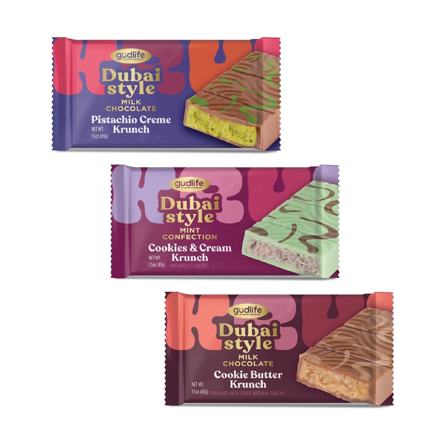 Dubai Chocolate Bars by Gudlife - Premium Gourmet Chocolate Gift Set