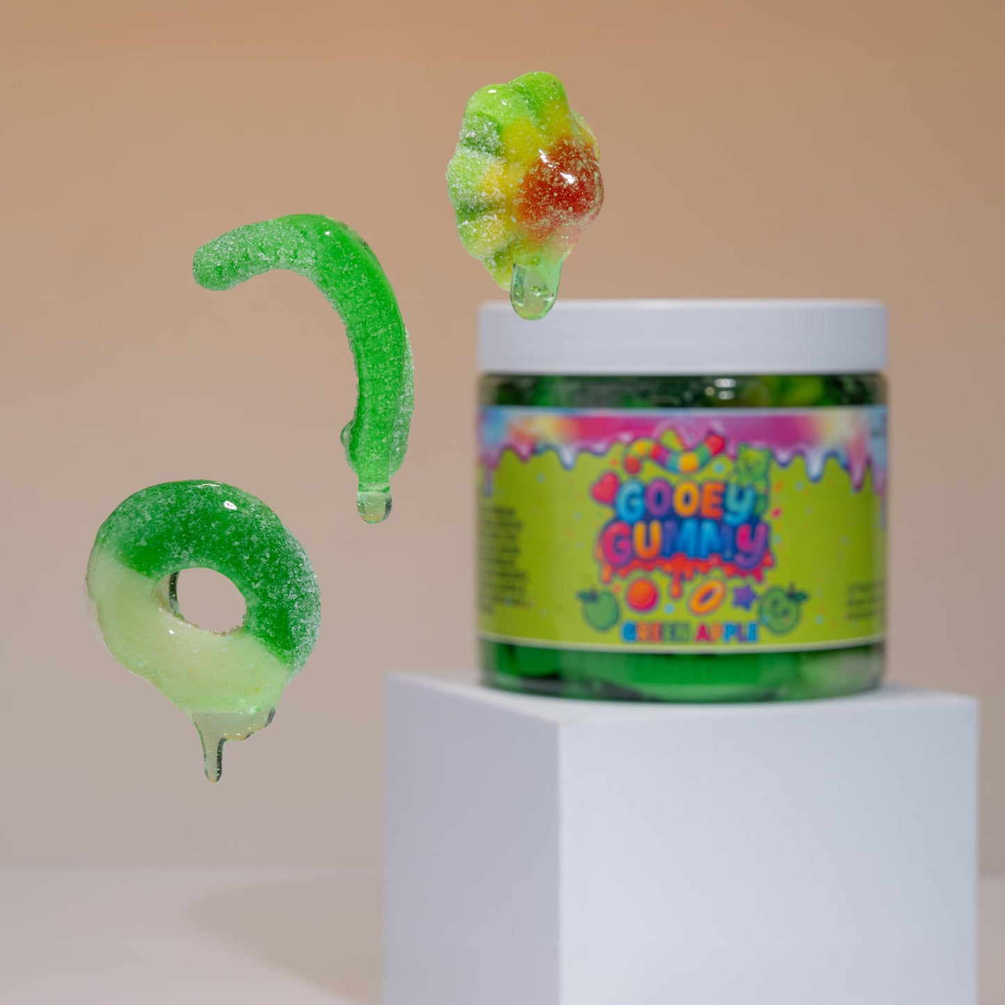 Viral Sour Gooey Gummies – Strawberry Flavor – 22 oz Jar