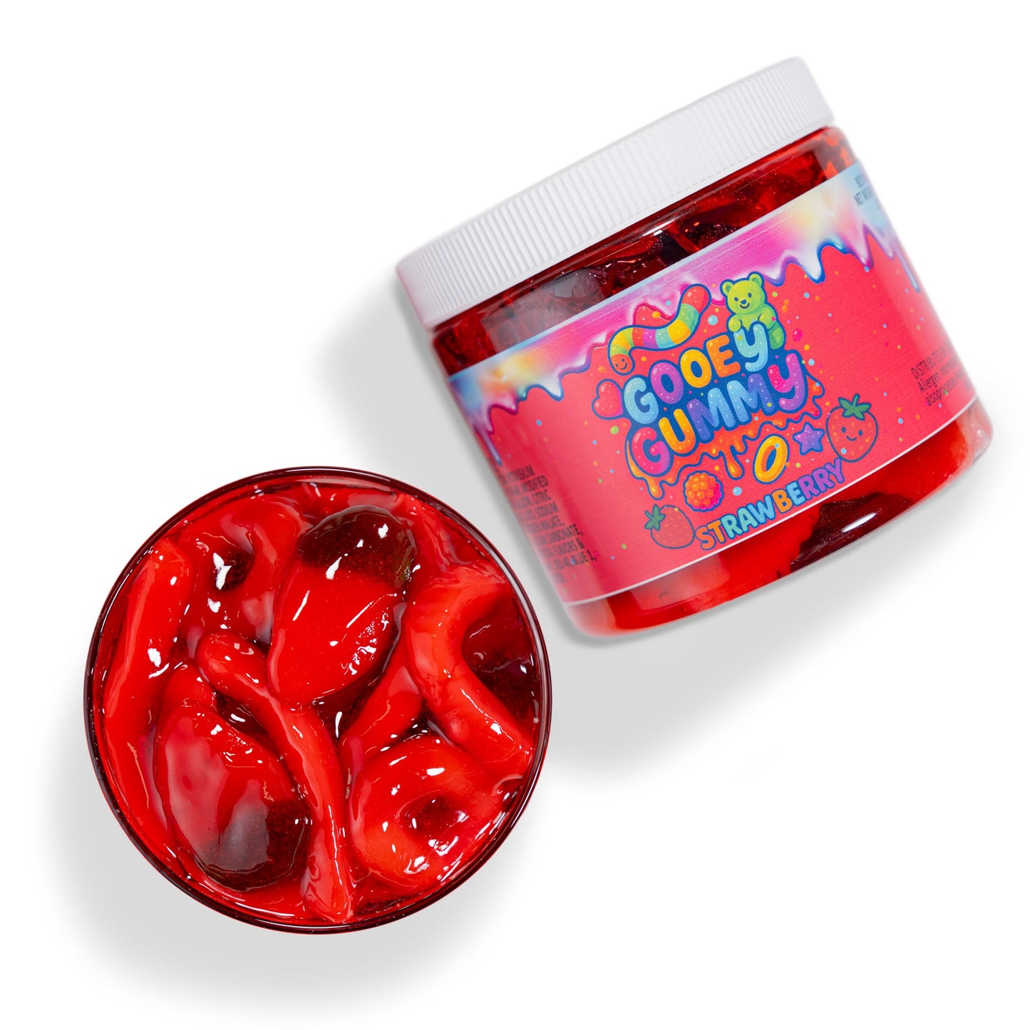 Viral Sour Gooey Gummies – Strawberry Flavor – 22 oz Jar