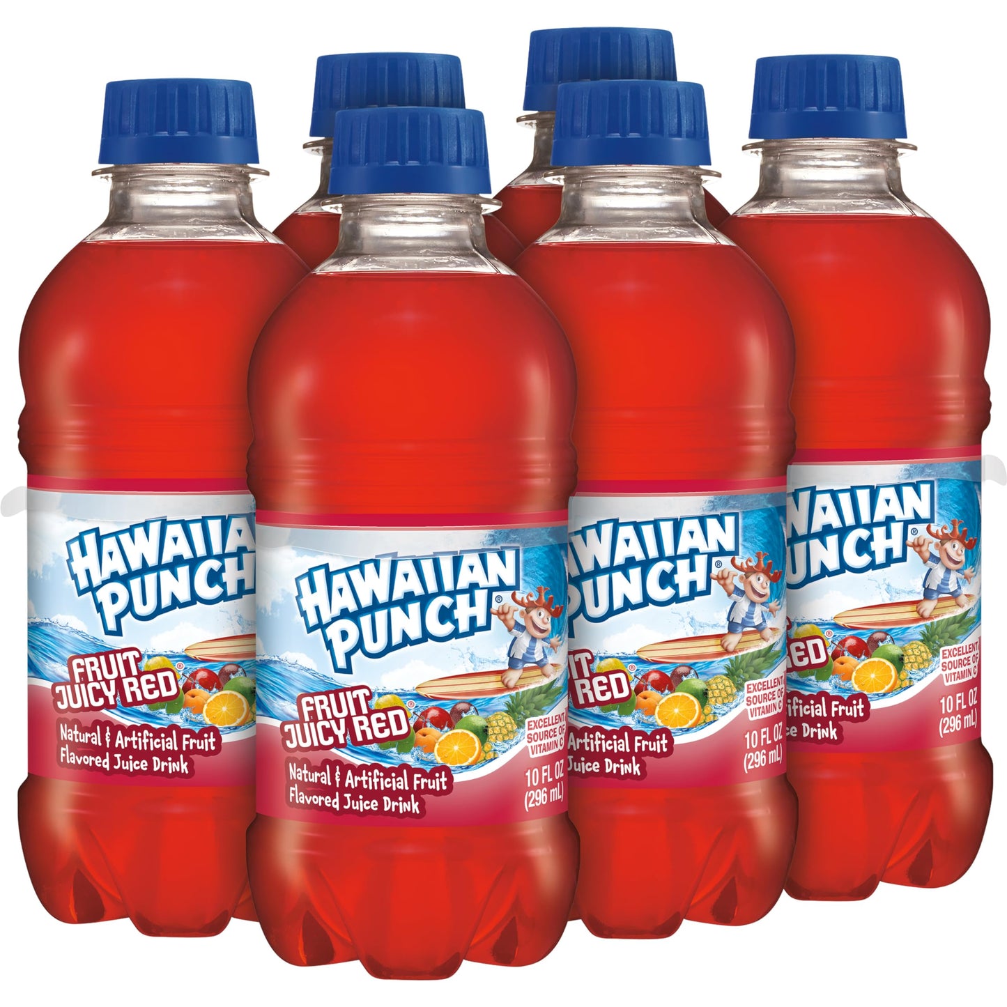 Hawaiian Punch Fruit Juicy Red Fruit Juice Drink, 10 Fl Oz Bottles, 24 Count (4 Packs Of 6), Ready-to-drink, On-the-go, Caffeine-free, Carbonation-free, Gluten-free, Excellent Source Of Vitamin C - Collins Global Snack Store