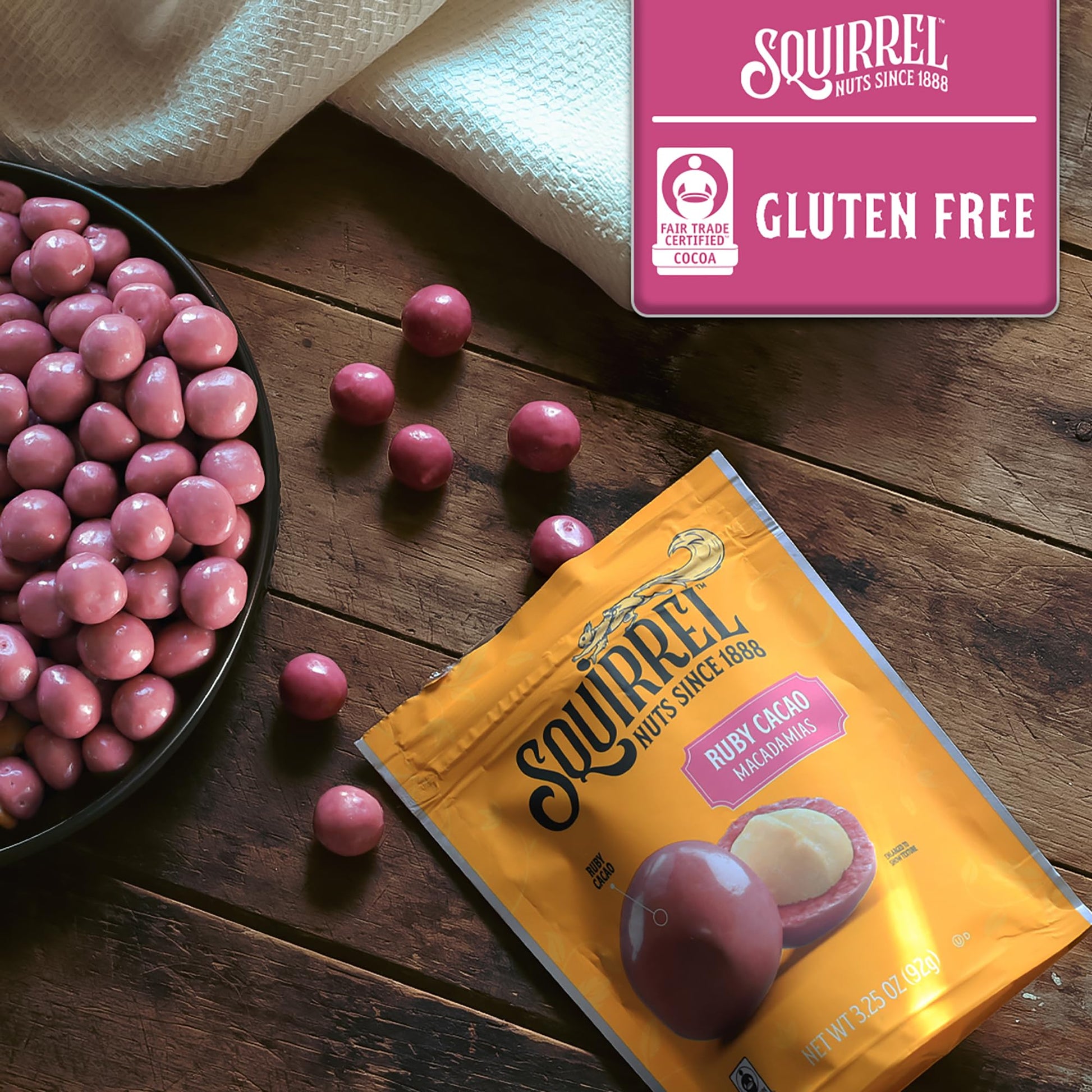 Squirrel Brand Sweet Brown Butter Cashews, 3.5 Ounces Resealable Bag, Gluten Free, Vegetarian - Collins Global Snack Store