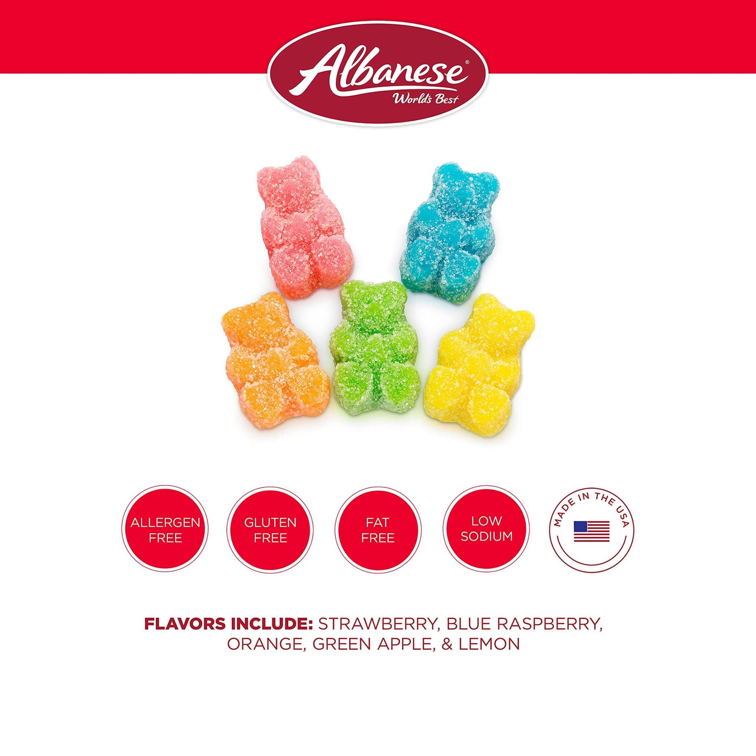 Albanese Confectionery Gummi Awesome Blossoms, 5 Pound Bag - Collins Global Snack Store