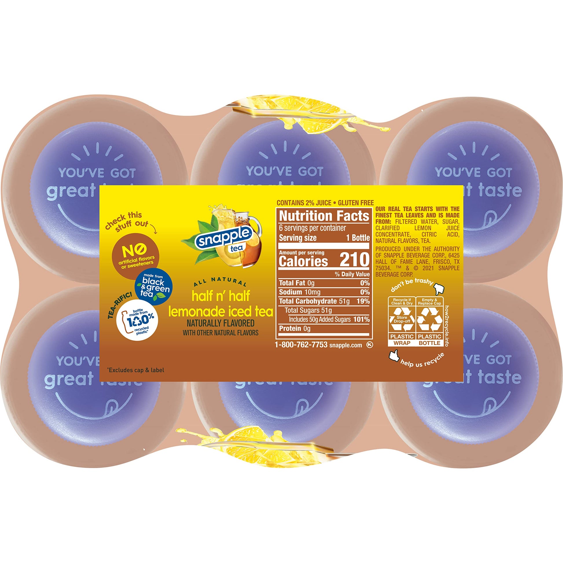 Snapple Zero Sugar Peach Tea, 16 fl oz recycled plastic bottle (Pack of 12) - Collins Global Snack Store