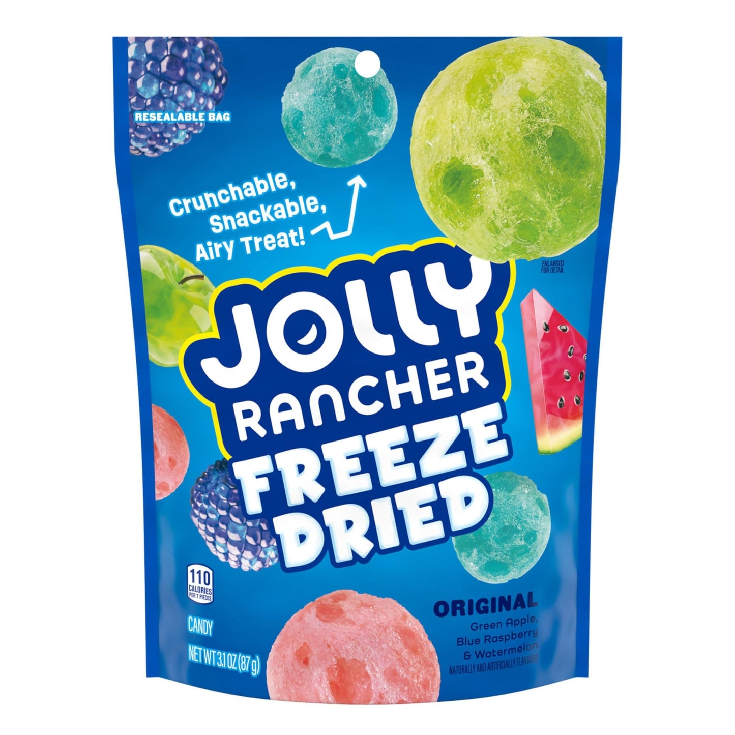 JOLLY RANCHER Freeze Dried Original Fruit Flavored Candy - Viral TikTok Trending (3.1 oz)