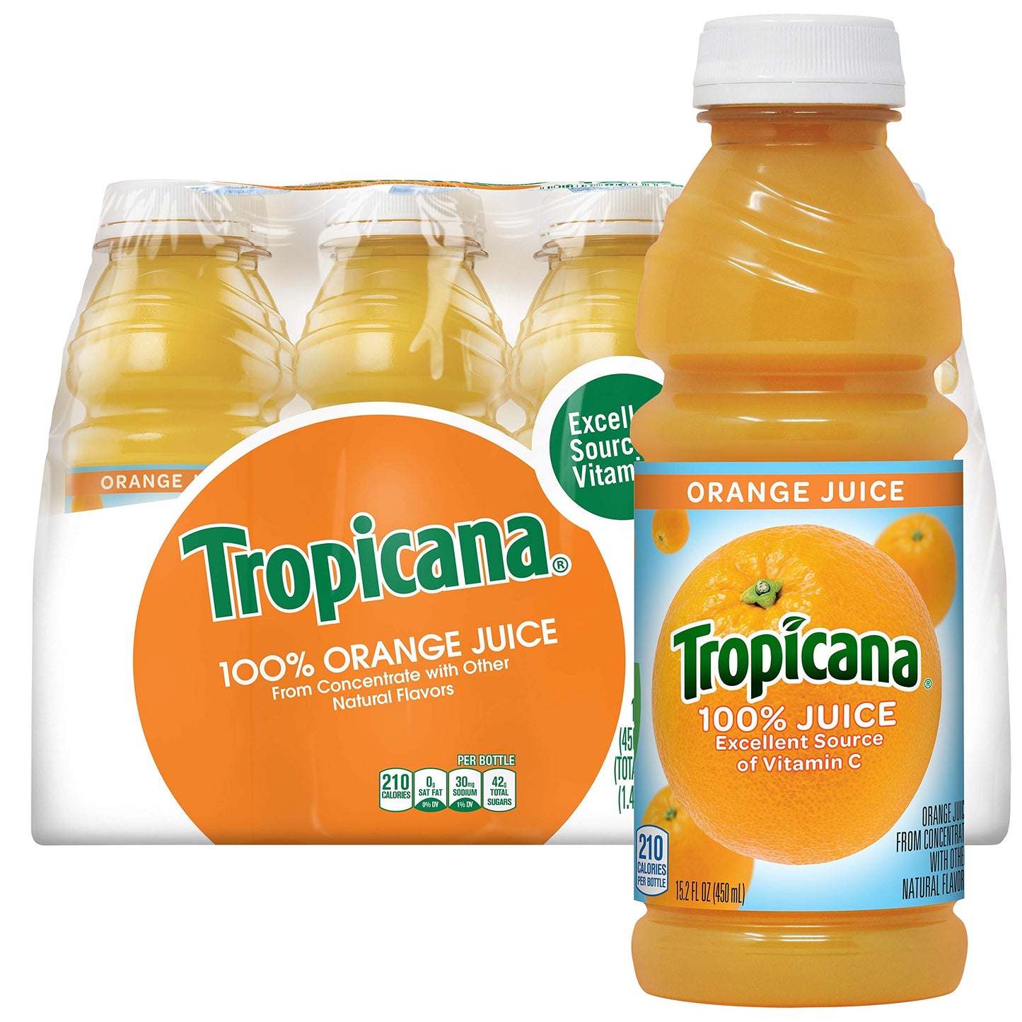 Tropicana 100% Juice Variety Pack - Orange, Apple & Fruit Medley (10 oz, Pack of 24)