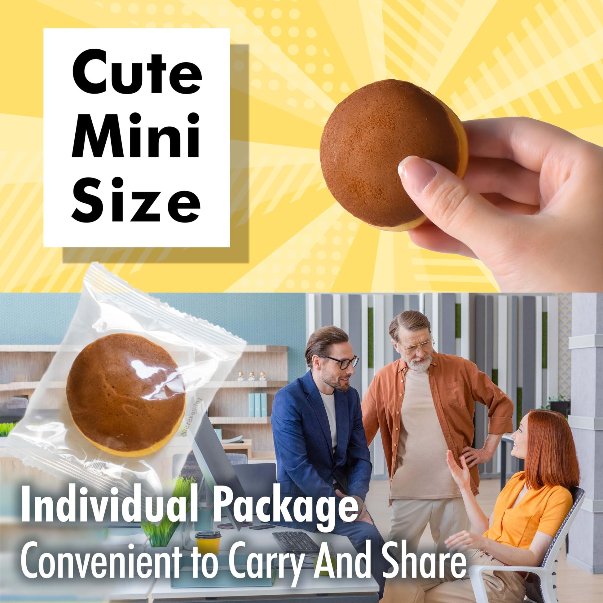 YAMASAN KYOTO UJI Dorayaki Japanese Red Bean Pancake, Traditional Japanese Wagashi Sweets, Cute Mini Size, Individually Wrapped, No Coloring, Made in Japan 184g/6.49oz - Collins Global Snack Store