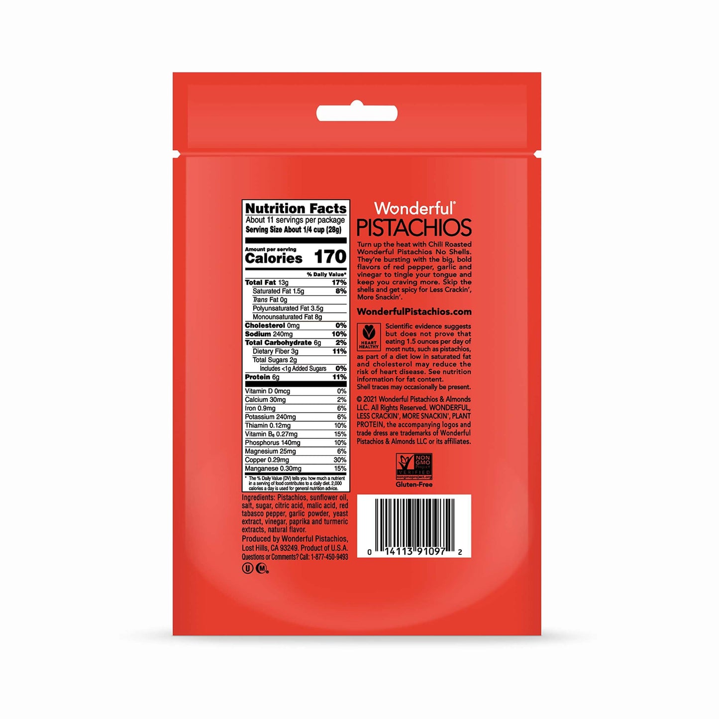 Wonderful Pistachios No Shells, 3 Flavors Mixed Variety Pack of 9 (0.75 Ounce), Roasted & Salted Nuts (4), Chili (3), Honey (2), Protein Snacks, Gluten Free, Pantry Staples, Healthy Snacks Variety Pack for Adults, Stocking Stuffers - Collins Global Snack Store