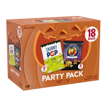 SkinnyPop Family Favorite Variety Pack – 18 bag party pack of popcorn for snacks and gatherings.