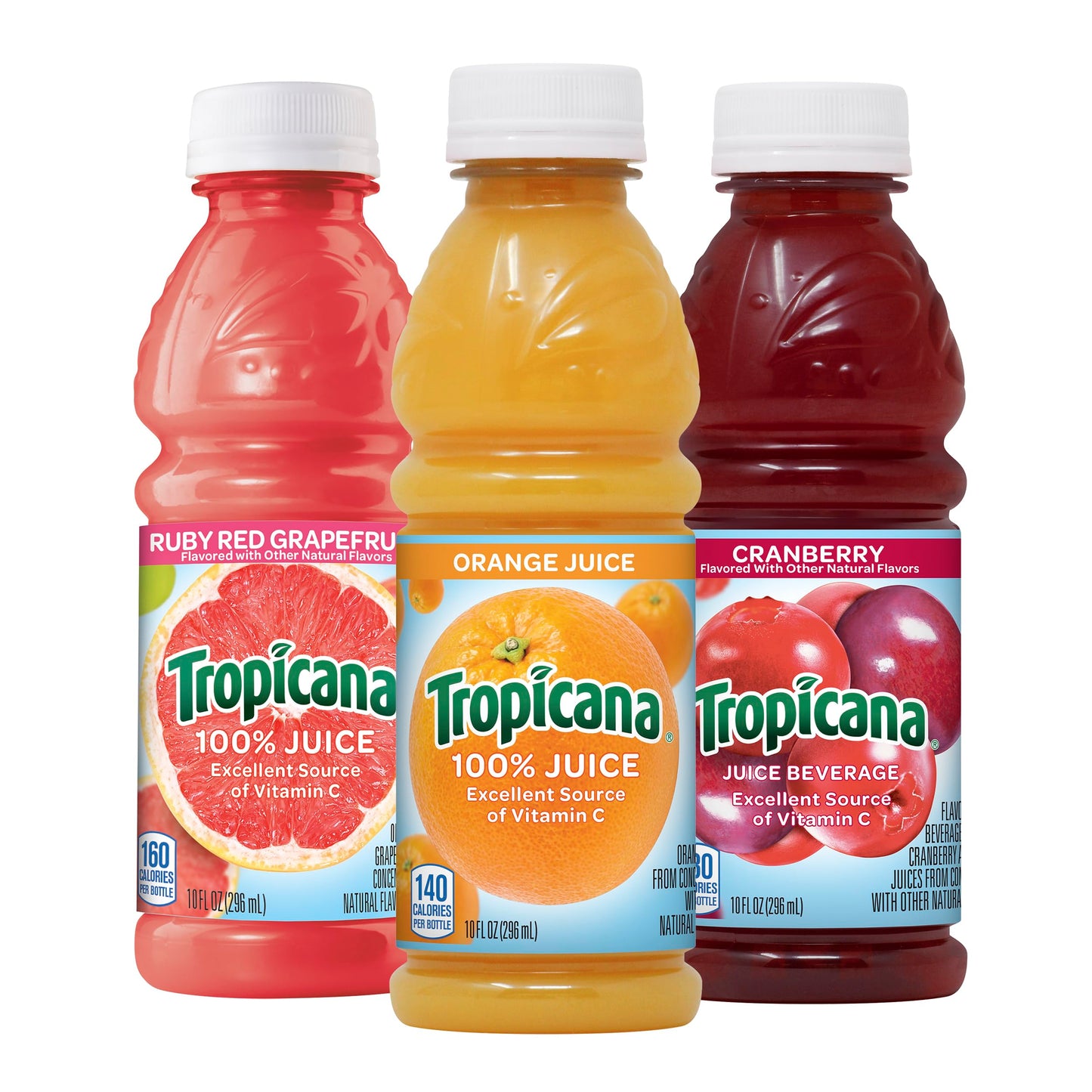 Tropicana 100% Juice 3-flavor Classic Variety Pack,10 Fl Oz (Pack of 24) - Collins Global Snack Store