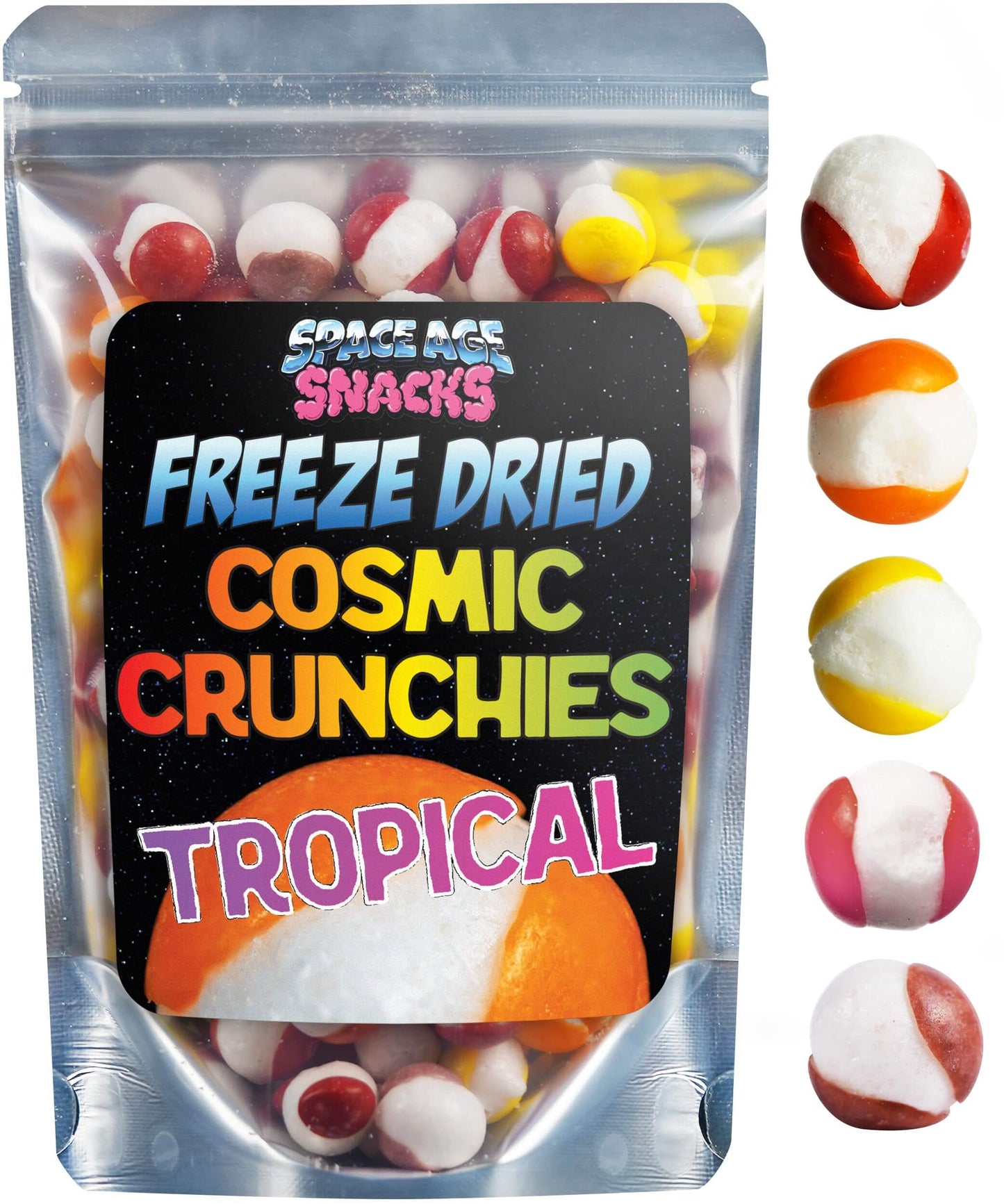 Premium Freeze Dried Candy - 4 Ounce Original Cosmic Crunchies Freeze Dried Candy Shipped in Box for Extra Protection - Space Age Snacks Freeze Dry Crunchies for All Ages - Collins Global Snack Store