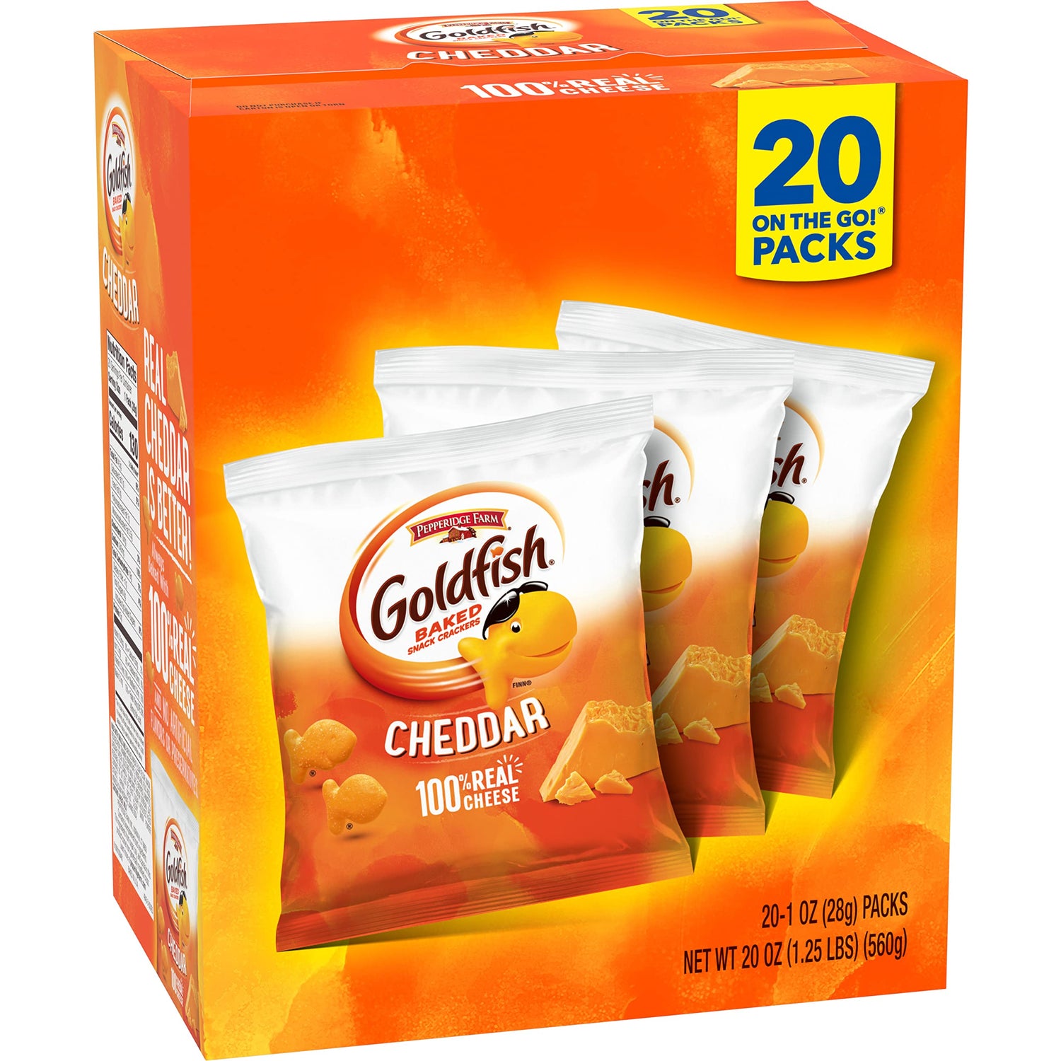 Goldfish Crackers Big Smiles Variety Pack | Cheddar, Colors &amp; Pretzels | 30 Snack Packs