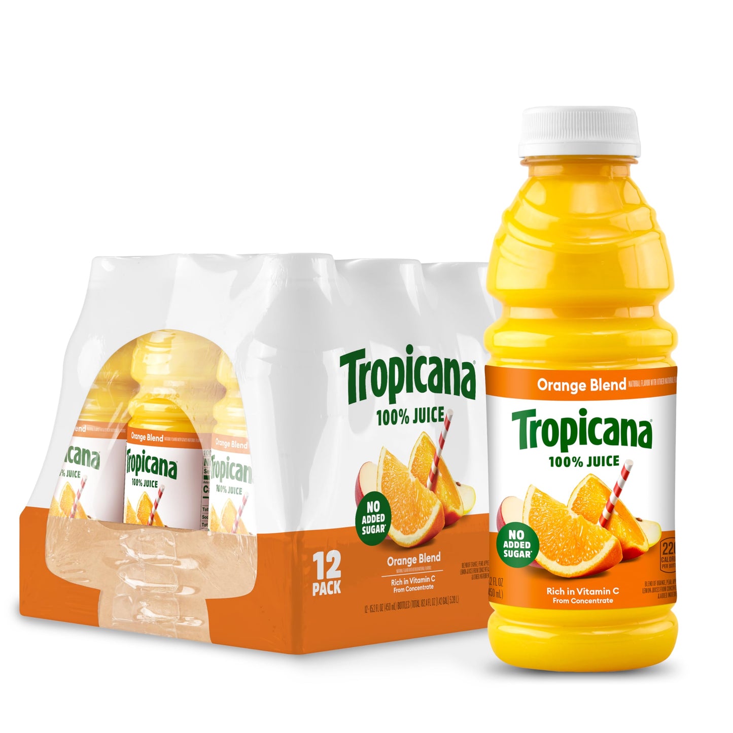 Tropicana 100% Juice Variety Pack - Orange, Apple & Fruit Medley (10 oz, Pack of 24)