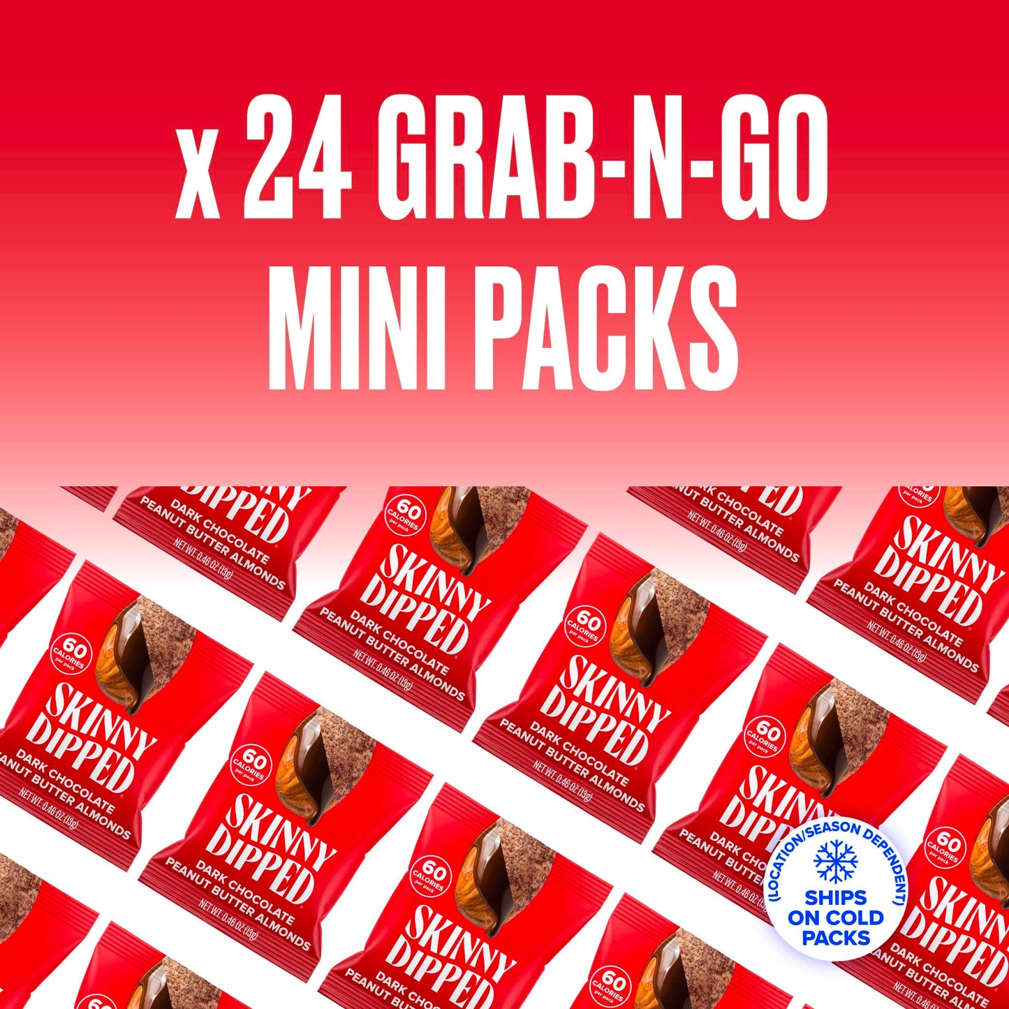 SkinnyDipped Snack Attack Minis Almond Variety Pack, Healthy Snack, Plant Protein, Gluten Free, 0.46 oz Mini Bags, Pack of 25 - Collins Global Snack Store