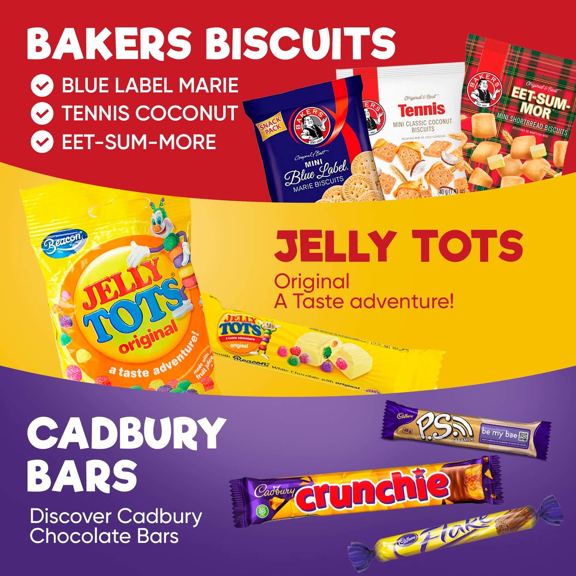 Treats from Home South African Snacks Food Box | Authentic African Candies, Chocolate Bars, & Treats | Perfect Christmas Gifts Includes Ouma Rusks, Smarties, & More | Best South African Products Care Package for Gifting & Sharing - 36 Units - Collins Global Snack Store