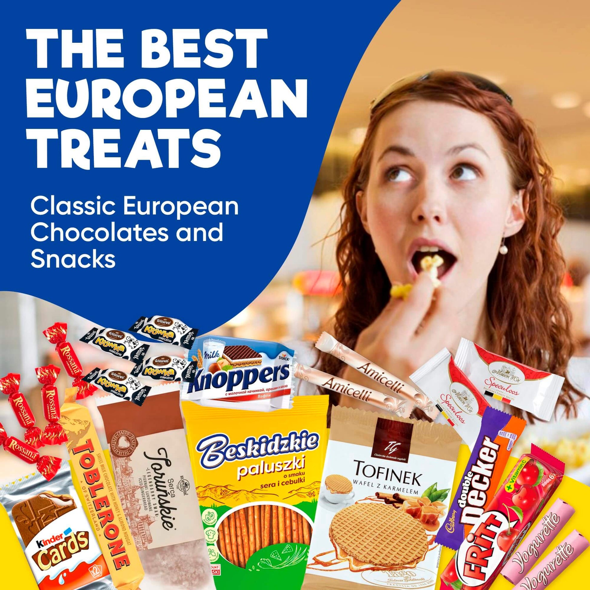European Snack Box – 22 Authentic Snacks from Italy, Germany, Poland, Netherlands, Belgium, Switzerland, UK, Curated International Treats for a Delicious Taste Adventure - Collins Global Snack Store
